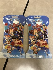 One Piece HOLOGRAPHIC TRADING STICKERS English Sleeved Booster Sealed 5-Pack x2