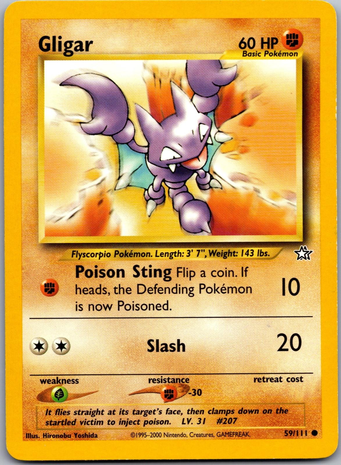 Gligar 59/111 Common Neo Genesis Pokemon Near Mint