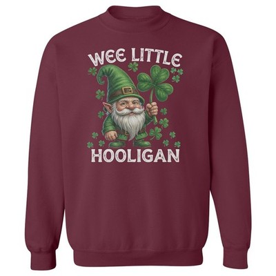 Wee Little Hooligan - Irish Gnome St Patrick's Day Unisex Crewneck Sweatshirt