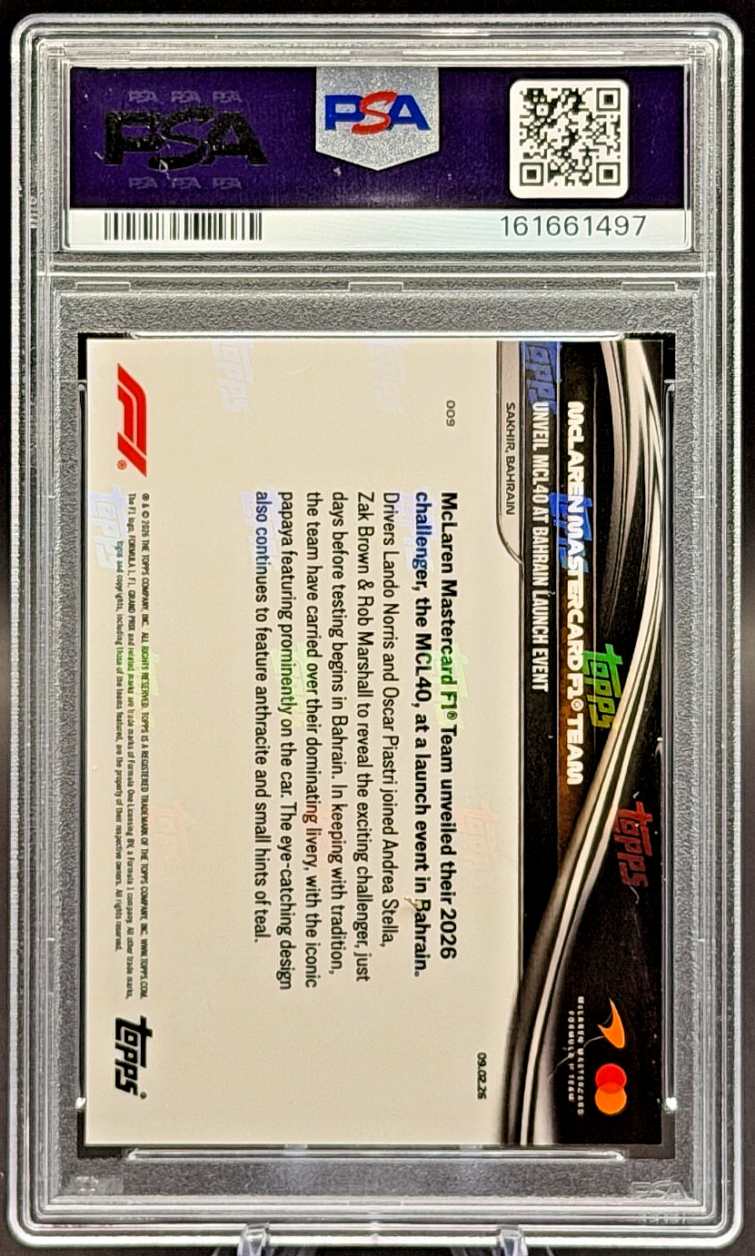2026 Topps Now Formula 1 F1 McLaren F1 Team #009 *Driver & Color Match* 04/25 view 2