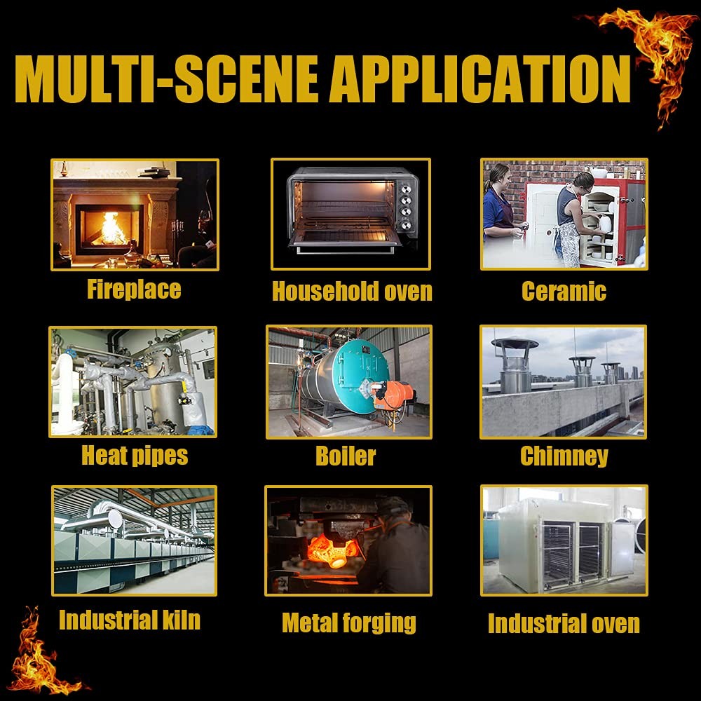 24" x12"x1" (Thick) Ceramic Fiber Blanket Fireproof Insulation Baffle Rated t...