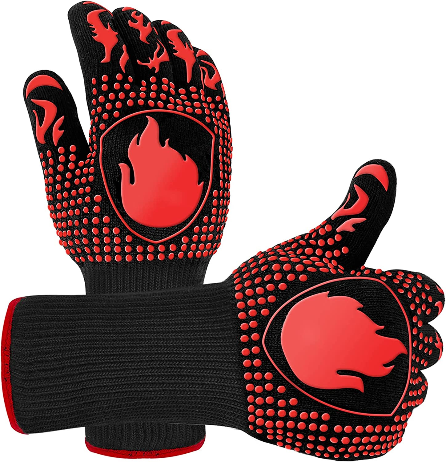 BBQ Gloves, Oven Mitts Grilling Gloves - 1472℉ Extreme Heat Resistant Oven Glove