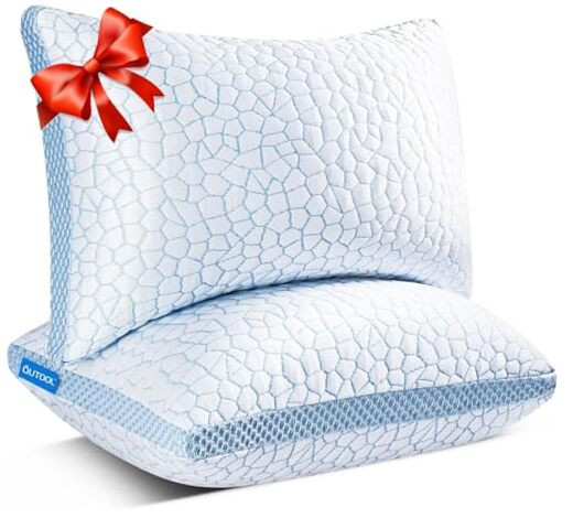 Enhanced Cooling Pillows for Sleeping, Shredded Queen(2 Pack)-20'*30' Blue