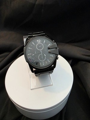 Mens Black Diesel Master Chief Stainless Steel Analog Quartz Watch - DZ-4180