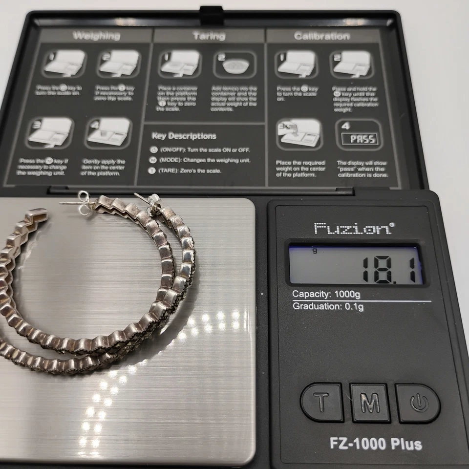 Judith Jack Marcasite Zigzag纯银耳环  — 第 2/4 张图片