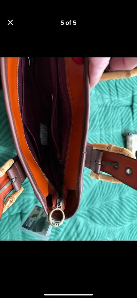 ВИНТАЖНЫЙ НОВЫЙ С ЯРЛЫКАМИ ROXY QUICKSILVER МАЛЕНЬКИЙ КОШЕЛЕК С КОРОТКИМИ РУЧКАМИ ДАМСКАЯ СУМКА BEACH ТРОПИЧЕСКИЙ W/БУМАЖНИК Y2K - Изображение 3 из 3