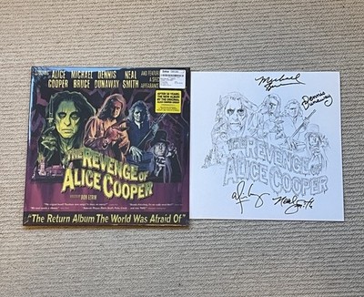 The Revenge Of Alice Cooper 2LP Vinyl + SIGNIERTE Kunstkarte Autogramm