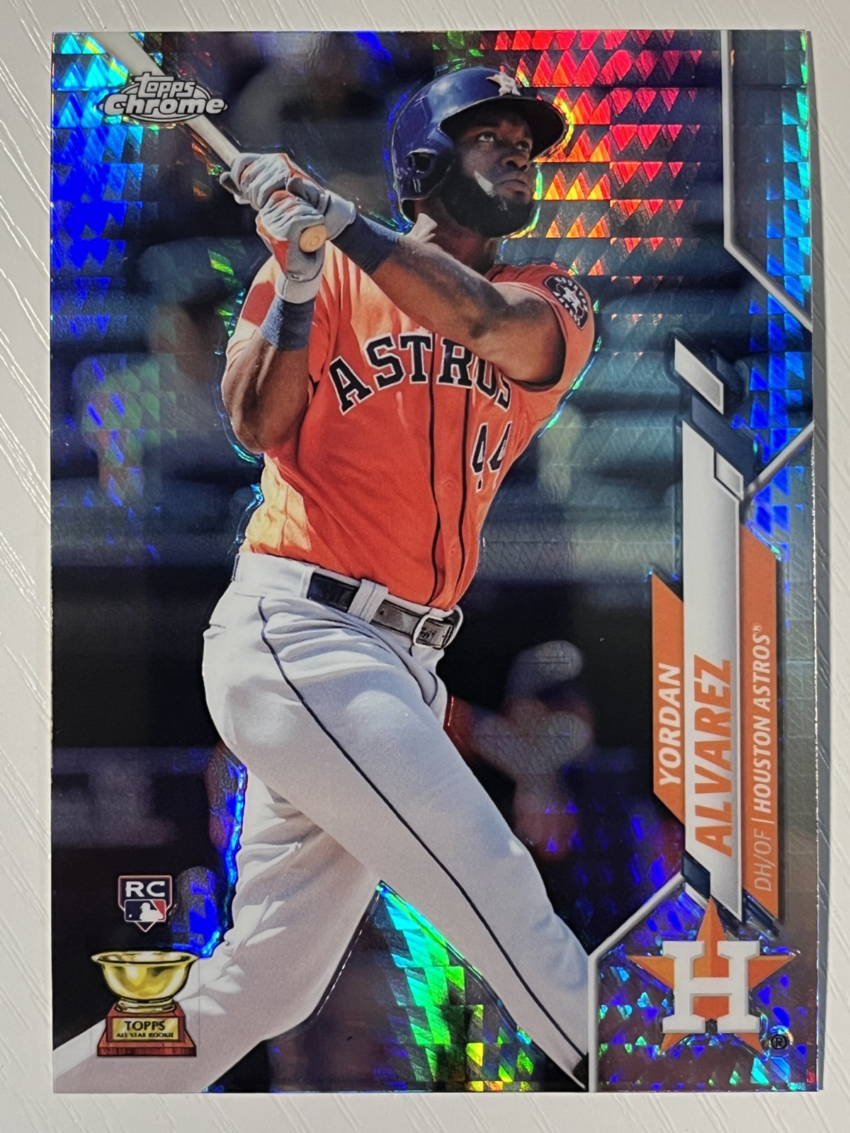 Yordan Alvarez 2020 Topps Chrome Prism Refractor RC #200 Houston Astros