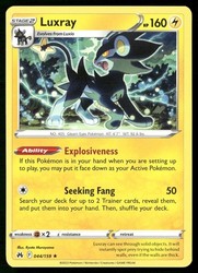 Luxray 044/159 Crown Zenith Rare Non-Holo Pokemon TCG