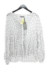 Image of Mint Velvet Women's Blouse UK 18 White 100% Rayon Basic New with tags