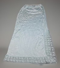Vintage Petal Sheen Half Slip Nylon Mint Green Lace Applique Flowers Small