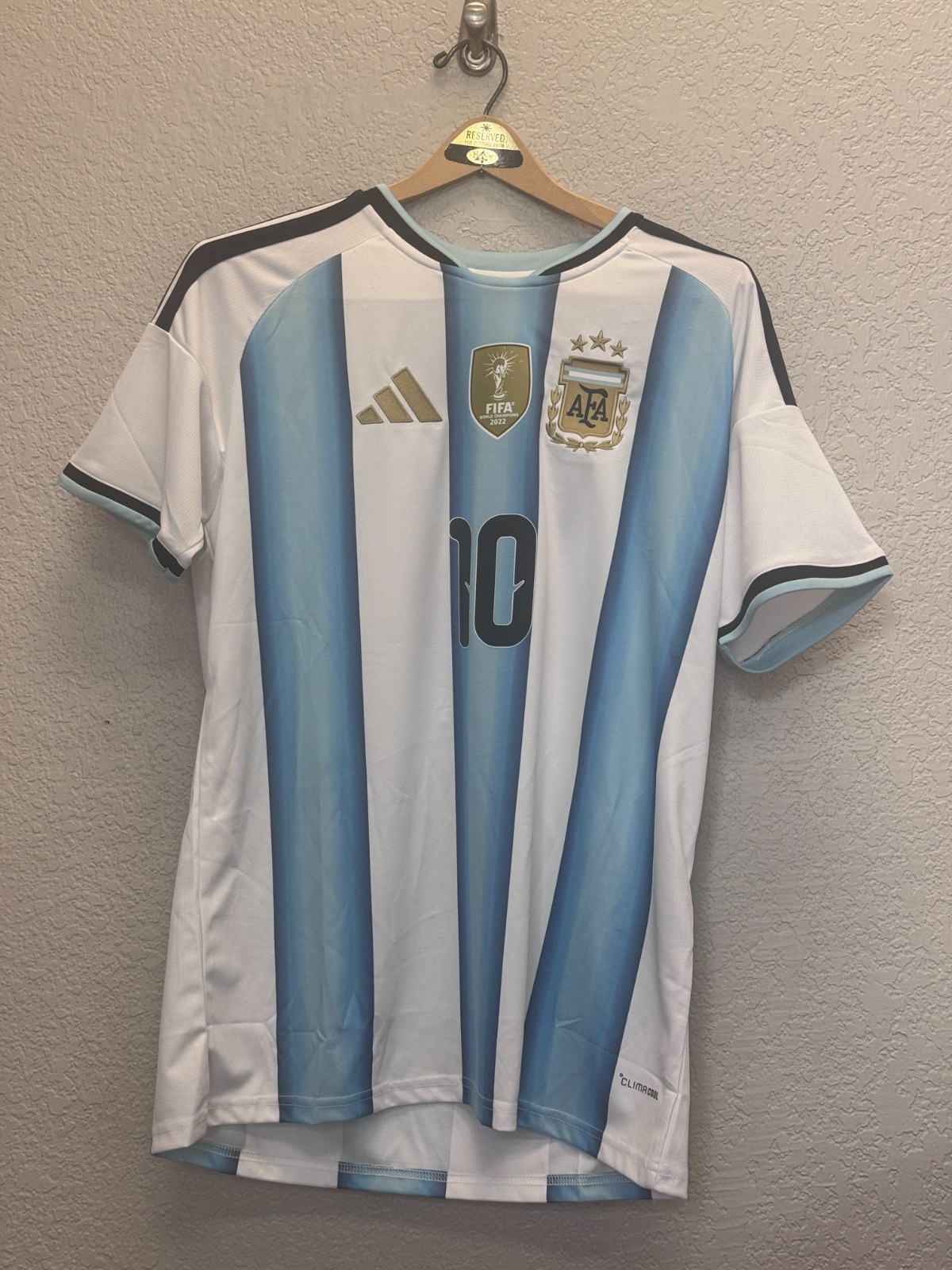 Addidas Argentina World Cub Jersey Player Edition Size XL Messi #10