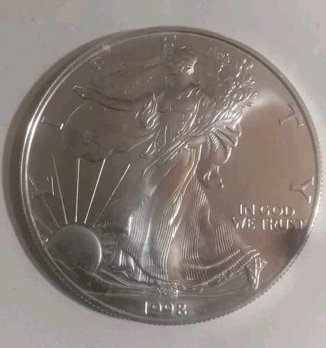 U.S. Mint American Eagle 1998 1 oz .999 Fine Silver One Dollar Coin Uncertified