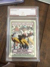 1980 Topps Record Breaker Dan Fouts #3 Excellent Or Better Free Shipping