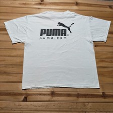 Vintage 90s Puma Big Logo Back Print Sportswear Athletic Graphic T-Shirt - Large