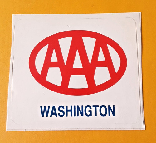 vintage AAA Washington sticker