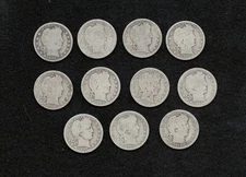 ( 11 )  Ave Circ. Barber Quarters -1892 thru 1914