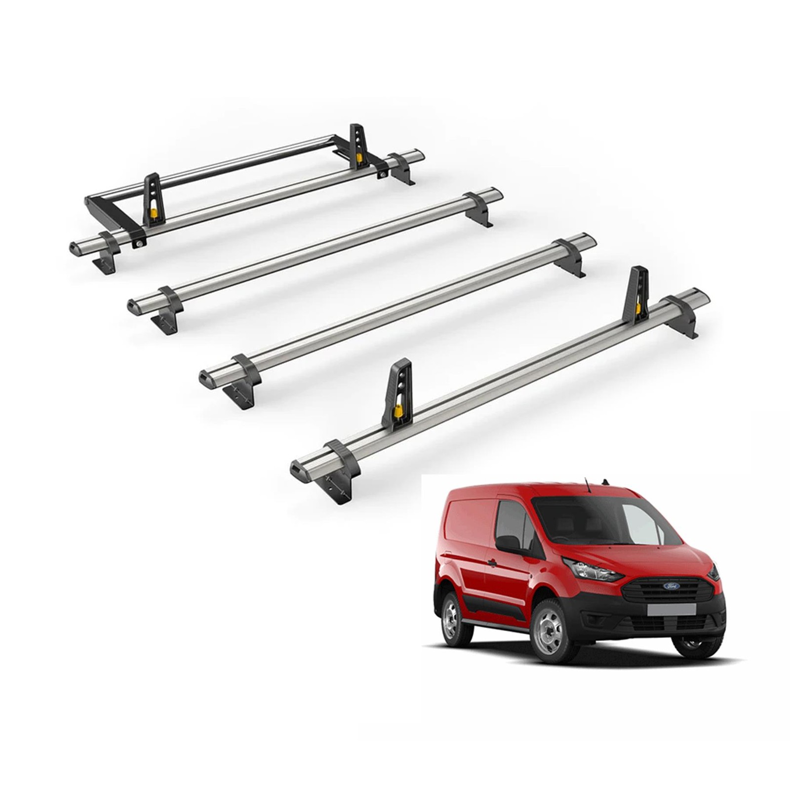 Van Guard ULTI 4 Bar Roof Rack Roller for Ford Transit Connect 2013-2023 [SWB]