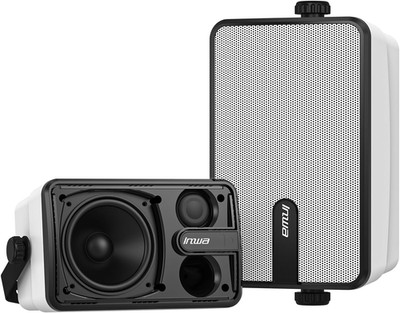 Upgraded Bluetooth Outdoor Speakers, IPX5 Waterproof Wall Mount Speaker, Powerfu
