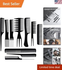Salon Quality 10PCS Hair Comb Set - Perfect for Styling Wavy Straight Hair