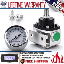 Adjustable Fuel Pressure Regulator With Gauge Kit For Carburetor Bypass Return