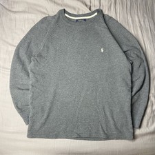 Polo Ralph Lauren Men's Gray Waffle-Knit Pullover Sweater Crew Neck M