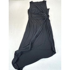 Express Asymmetrical Twist Dress Women Large Black Lightweight Stretch Chic