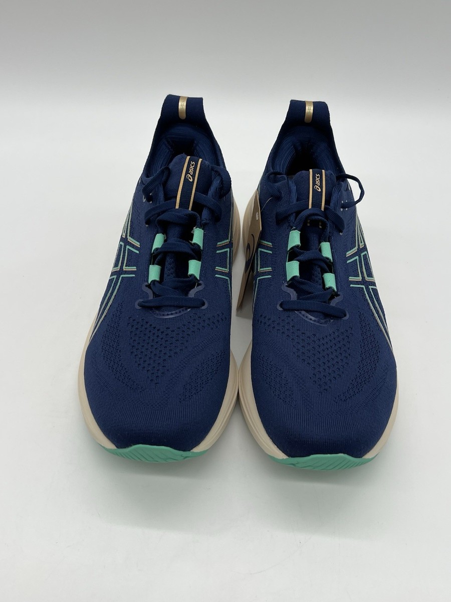 Asics Gel-Nimbus 26 Women Size 12.5 Wide Blue Expanse/Aurora Green