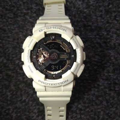 Casio G-Shock GA-110 Authentic White Used 20BAR Shock Resist Japan