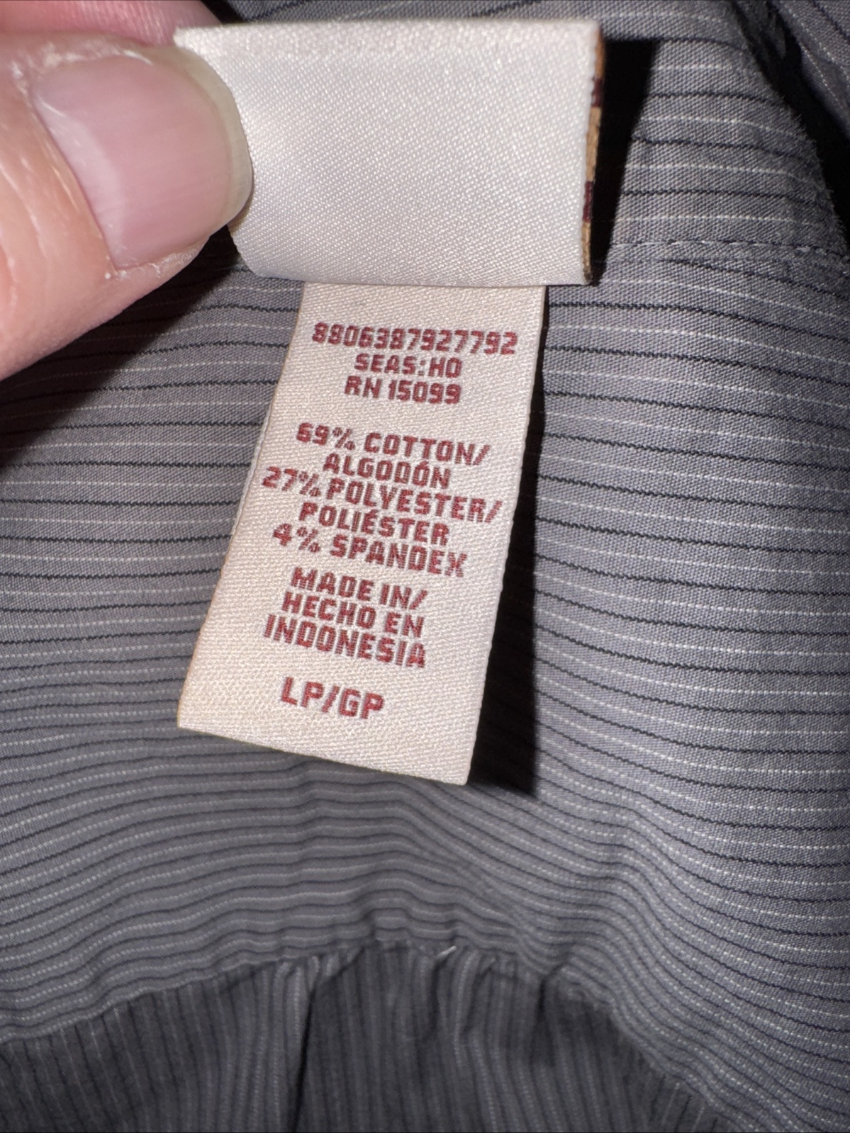 Covington Large Button Up Gray Collared Dress Shi… - image 5