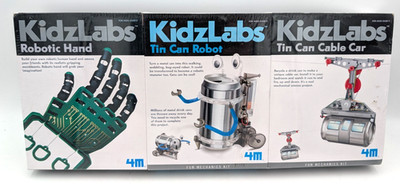 KidzLabs Robot Building Kit, Set of 3 Projects, Science and Tech Toys, NIB