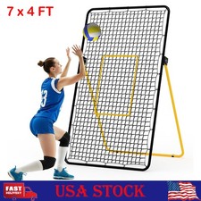 7x4 FT Volleyball Rebounder Net Adjustable Bounce Back Net Volleyball Trainin