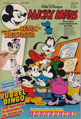 Micky Maus Nr 38 Ehapa Verlag 1987 Disney