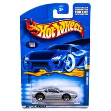 Hot Wheels 190 Ferrari 308 Silver Gray 5SP Wheels 2001 New On Card