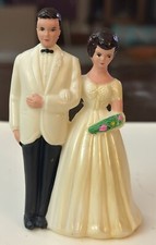 Vintage Wedding Cake Topper Bride Groom
