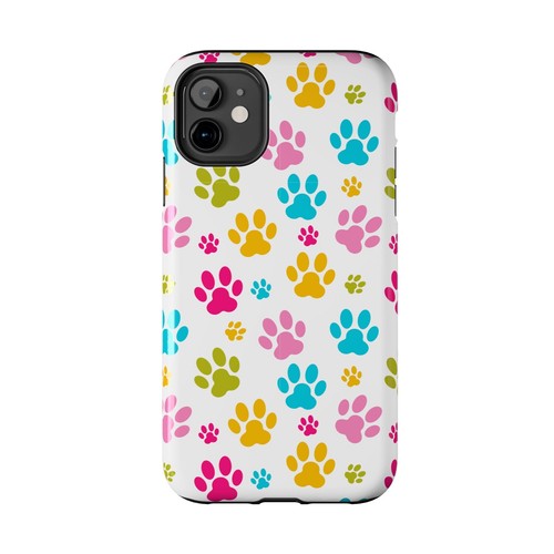 Bunte robuste Handyhülle mit Haustierpfotenabdruck für Hund liebt iPhone - Bild 71 von 92