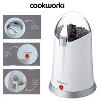Cookworks Coffee and Herb Grinder 150W- White UK Stock New With 1 Year Warranty