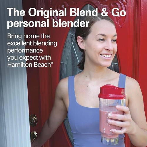 Portable Blender Smoothies Shakes W/ BPA Free Travel Cup Stainless Steel Blades - Picture 3 of 9