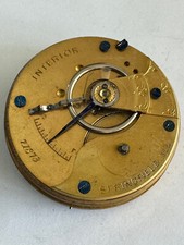 VINTAGE EARLY 18 SIZE ILLINOIS POCKET WATCH MOVEMENT GR. INTERIOR KEEPING TIME