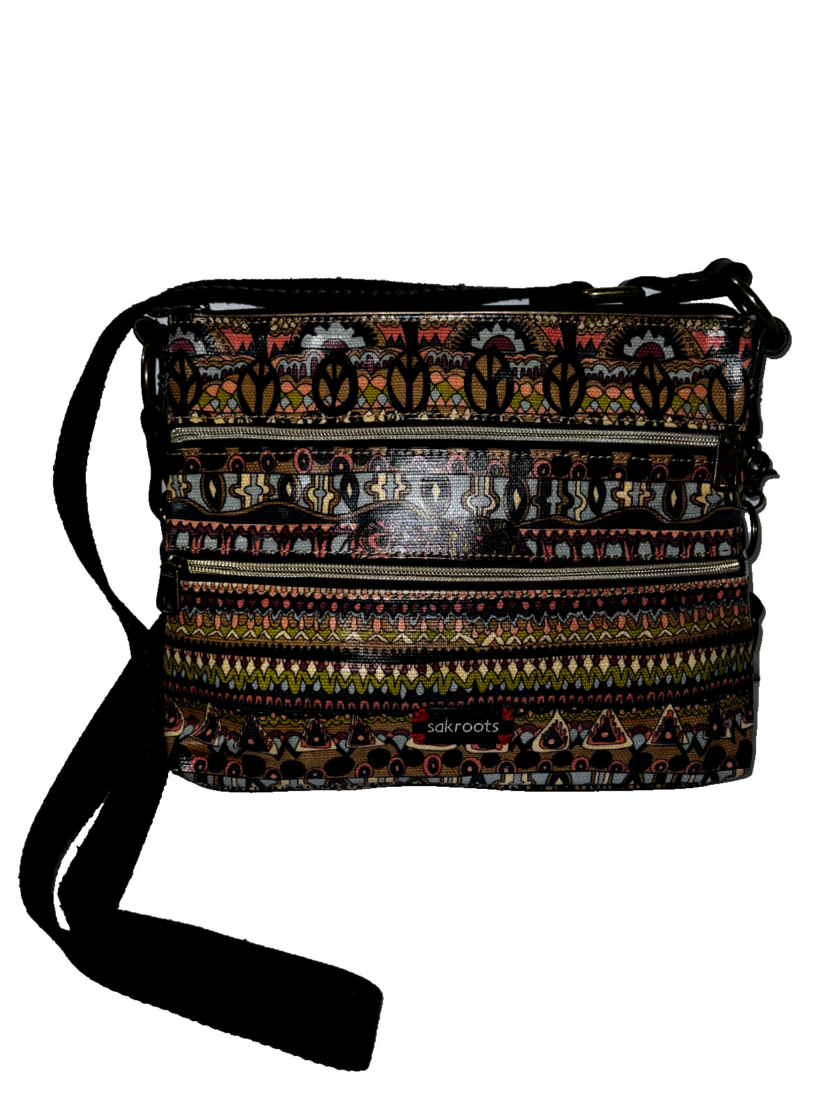 SAKROOTS Purse Basic Double Zip Pocket Peace Dese… - image 2