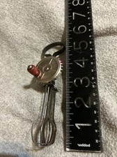 Vintage Toy Betty Taplin Egg Beater USA Mixer WORKS Red Wood Handle 5.5  