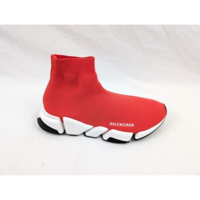 Balenciaga New Recycled Speed 2.0 Low-Top Sneakers in Red/White