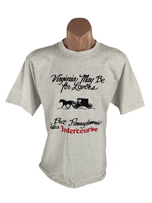Alore Vintage Virginia May Be For Lovers T-Shirt Men's Size L Grey Made In USA