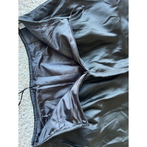 Jigsaw satin Black Midi Skirt Pleated A-Line Career Party Cocktail Size 8 US - Picture 6 of 9