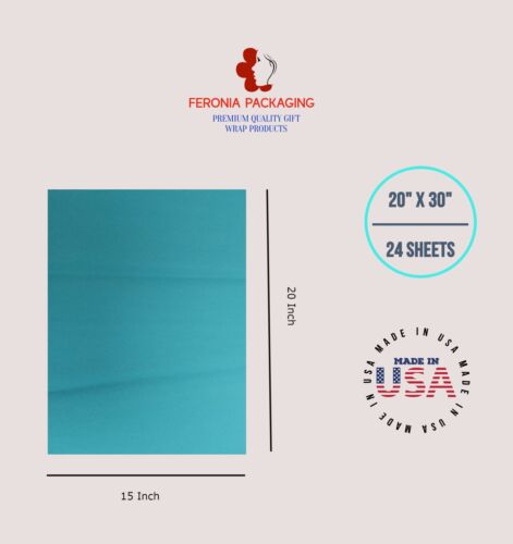 Caribbean Teal Tissue Paper Squares Bulk 24 Sheets Premium Gift Wrap and Art ... - Picture 8 of 8