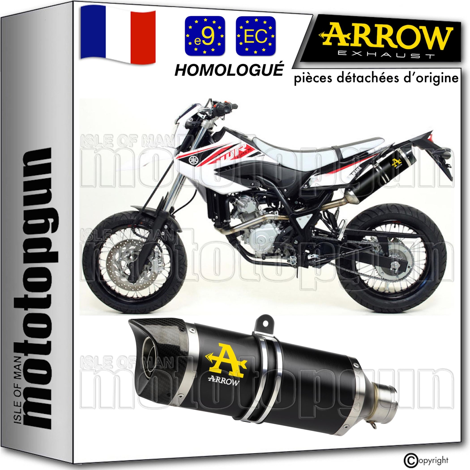Echappement Thunder Arrow noir pour affronter la ville en Yamaha WR 125 X 2009