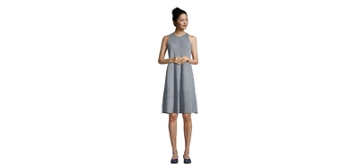 lands end linen swing dress Lands' End Women's Gauze Tiered Dress