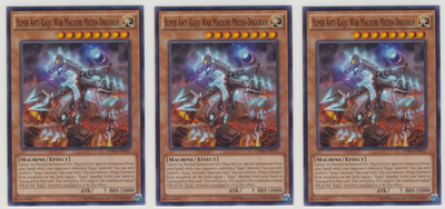 Yu Gi Oh Individual Cards 3 X Super Anti Kaiju War Machine Mecha Dogoran Yu Gi Oh Op04 En021 Common Toys Hobbies