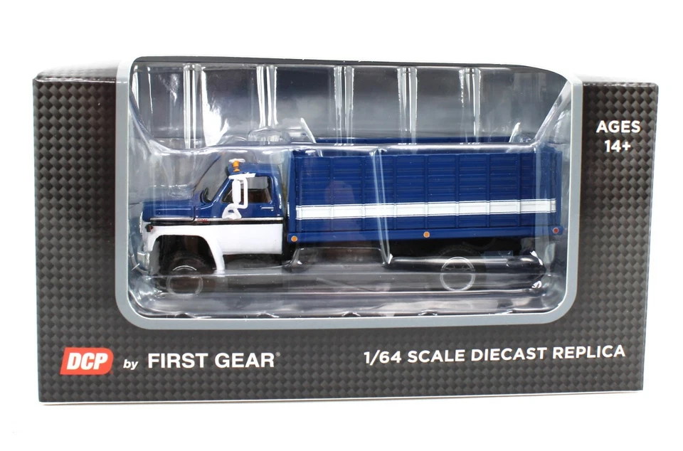 2023 1:64 DCP *BLUE & WHITE* GMC 6500 GRAIN TRUCK Single-Axle NIB - Image 4 of 4