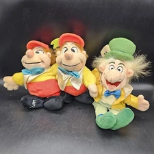 Disney World Tweedle Dee Dum Mad Hatter Bean Plush Lot
